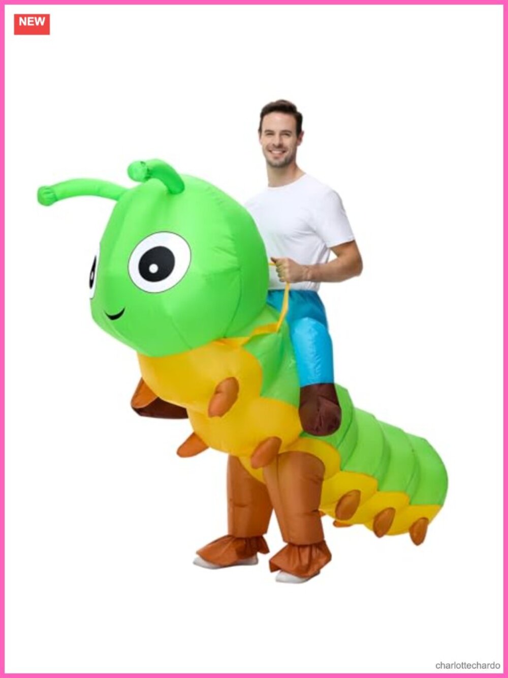 Adult Inflatable Caterpillar Riding Costume One Size Fits All Halloween Cosplay